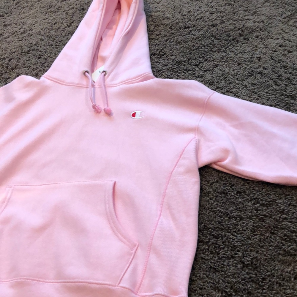 Pink champion hoodie size Medium